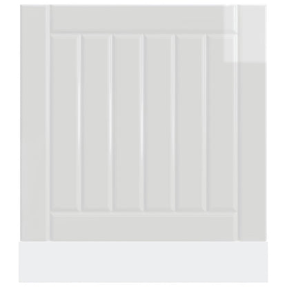 Painel máquina lavar louça derivados madeira branco brilhante
