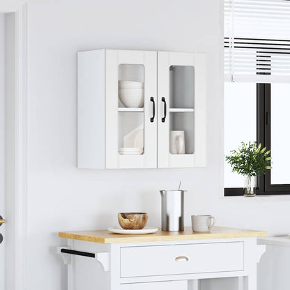 Armário de parede de cozinha porta vidro Lucca branco