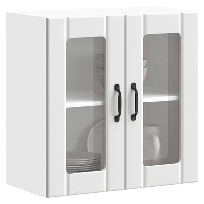Armário de parede de cozinha porta vidro Lucca branco