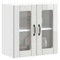 Armário parede de cozinha porta vidro Lucca branco brilhante