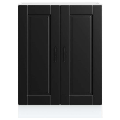 Armário base de cozinha Porto derivados de madeira preto