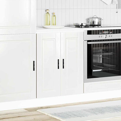 Armário base cozinha Porto derivados madeira branco brilhante