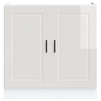 Armário base para lavatório "Porto" High Gloss Branco
