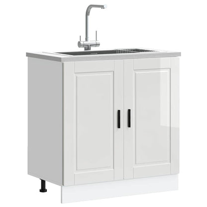 Armário base para lavatório "Porto" High Gloss Branco