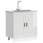 Armário base para lavatório "Porto" High Gloss Branco