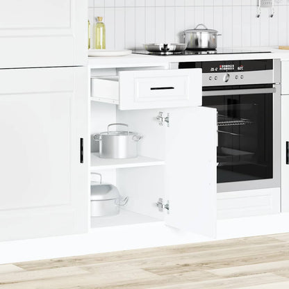 Armário base de cozinha Porto derivados de madeira branco