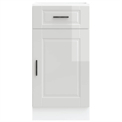 Armário base cozinha Porto derivados madeira branco brilhante