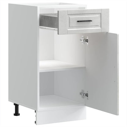 Armário base cozinha Porto derivados madeira cinzento cimento
