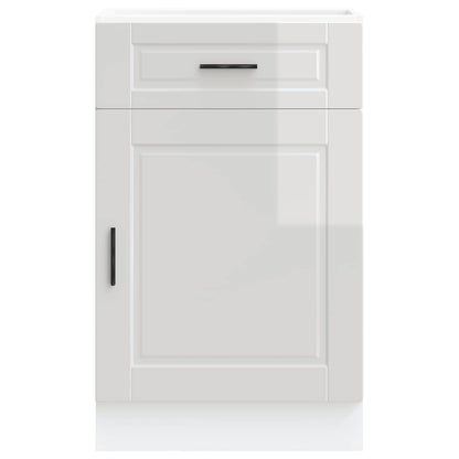 Armário base cozinha Porto derivados madeira branco brilhante