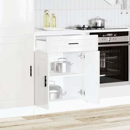 Armário base cozinha Porto derivados madeira branco brilhante