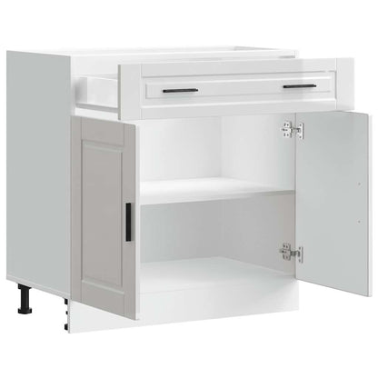 Armário base cozinha Porto derivados madeira branco brilhante