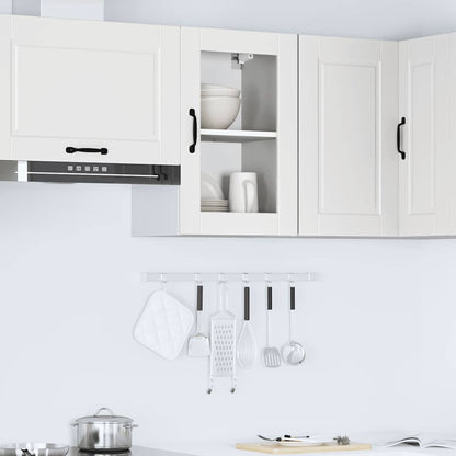 Armário de parede de cozinha com porta de vidro Porto branco