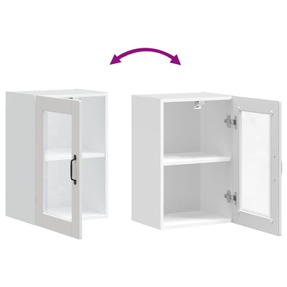 Armário de parede de cozinha com porta de vidro Porto branco