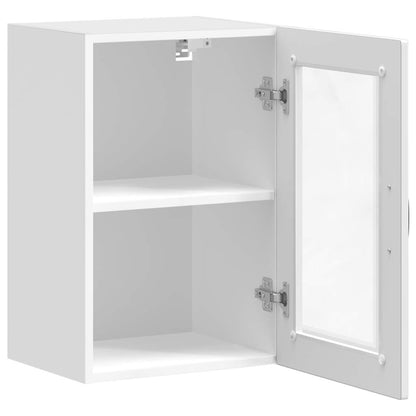Armário de parede cozinha porta vidro Porto branco alto brilho