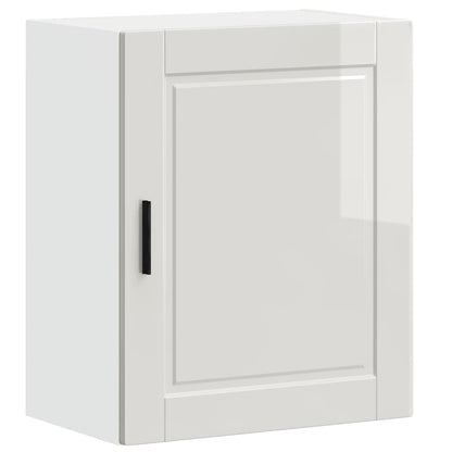 Armários parede cozinha 2 pcs Porto branco brilhante