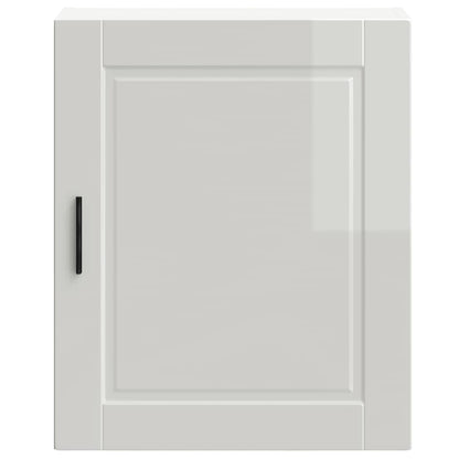 Armários parede cozinha 2 pcs Porto branco brilhante