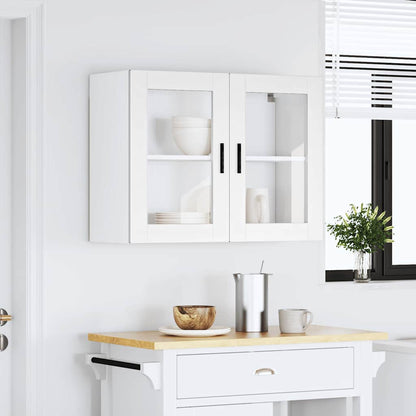 Armário de parede de cozinha com porta de vidro Porto branco