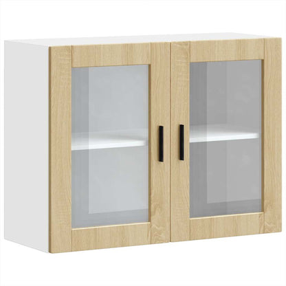 Armário de parede de cozinha porta vidro Porto carvalho sonoma