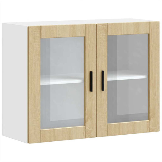 Armário de parede de cozinha porta vidro Porto carvalho sonoma
