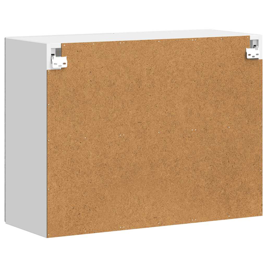 Armário de parede de cozinha porta de vidro Porto cinza sonoma