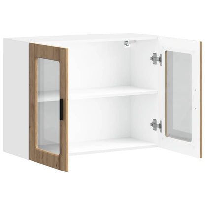 Armário de parede cozinha porta vidro Porto carvalho artesanal