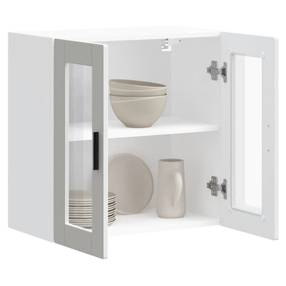 Armário de parede de cozinha com porta de vidro Porto branco