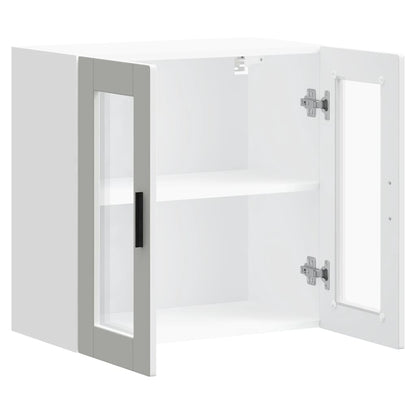 Armário de parede de cozinha com porta de vidro Porto branco