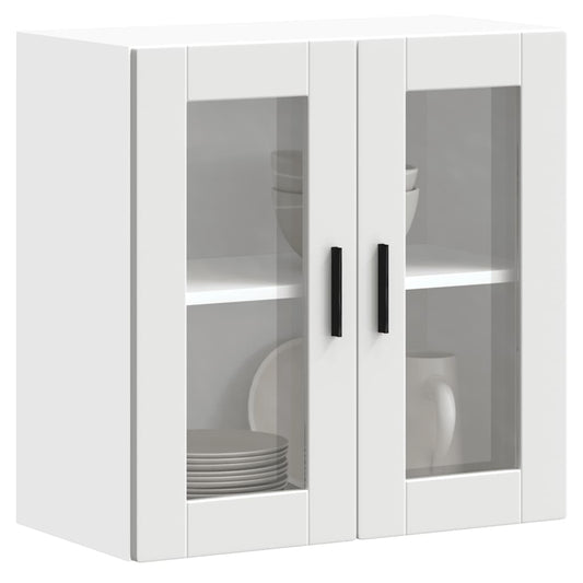 Armário de parede de cozinha com porta de vidro Porto branco