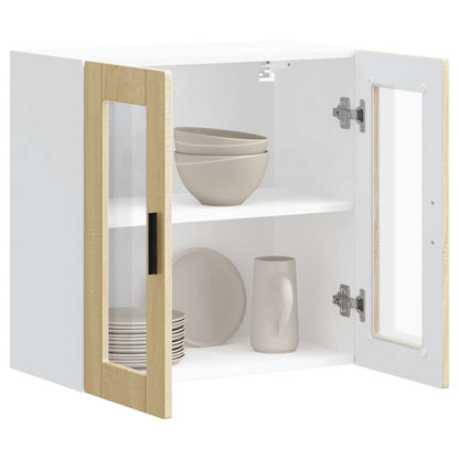 Armário de parede de cozinha porta vidro Porto carvalho sonoma