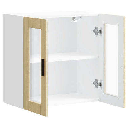 Armário de parede de cozinha porta vidro Porto carvalho sonoma