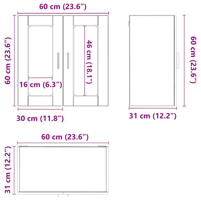 Armário de parede de cozinha porta de vidro Porto madeira velha