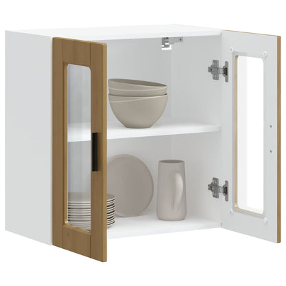 Armário de parede cozinha porta vidro Porto carvalho artesanal