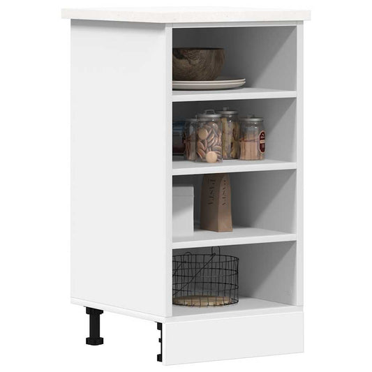 Armário inferior “Riga” 40x44,5x81,5cm derivados madeira branco