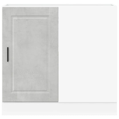 Armário base cozinha Porto derivados madeira cinzento cimento