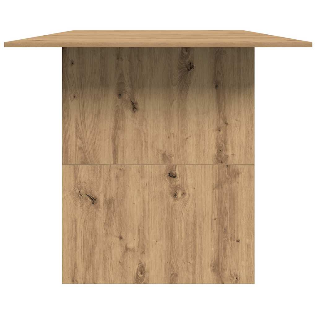 Mesa de jantar 180x90x76cm derivados madeira carvalho artisiano