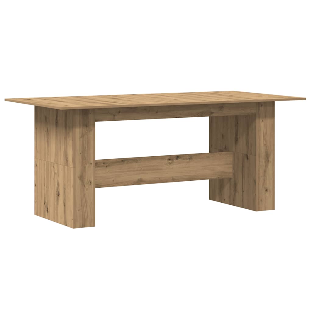 Mesa de jantar 180x90x76cm derivados madeira carvalho artisiano