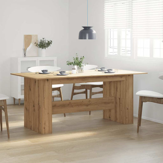 Mesa de jantar 180x90x76cm derivados madeira carvalho artisiano
