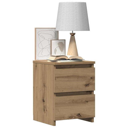 Mesa cabeceira 30x30x40 cm derivados madeira carvalho artisiano