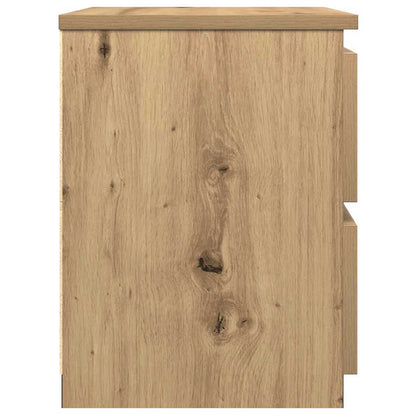 Mesas de cabeceira 2pcs derivados de madeira carvalho artisiano