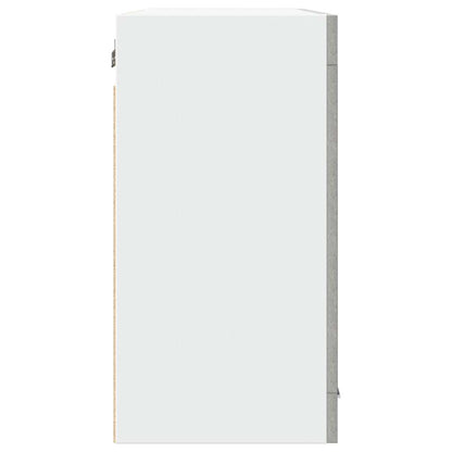 Armário de parede c/ vidro “Lyon” 80x31x60 cm cinzento cimento