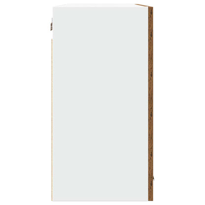 Armário parede c/ vidro “Lyon” 80x31x60cm madeira velha