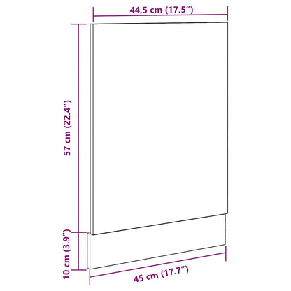 Painel máquina lavar louça “Lyon” 45x3x67 cm cinzento cimento