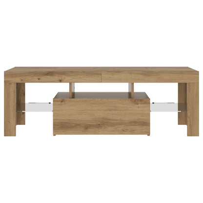 Móvel TV c/ luzes LED derivados de madeira carvalho artisiano