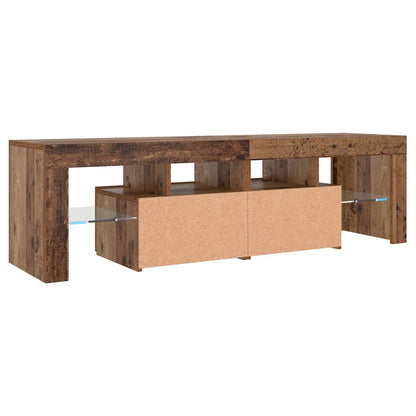 Móvel de TV com luzes LED derivados de madeira madeira velha