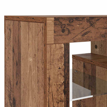 Móvel de TV com luzes LED derivados de madeira madeira velha