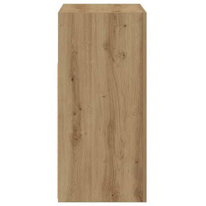 Aparador com LED 80x35x75 cm deriv. madeira carvalho artisiano