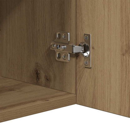Aparador com LED 80x35x75 cm deriv. madeira carvalho artisiano