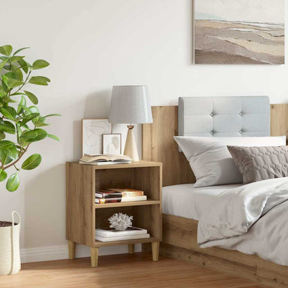 Mesa de cabeceira em carvalho artesanal 40x30x50 cm