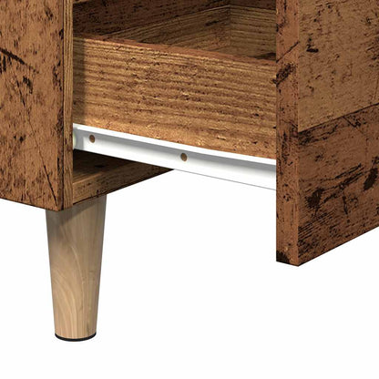 Mesa de cabeceira madeira velha 40x35x69 cm madeira trabalhada