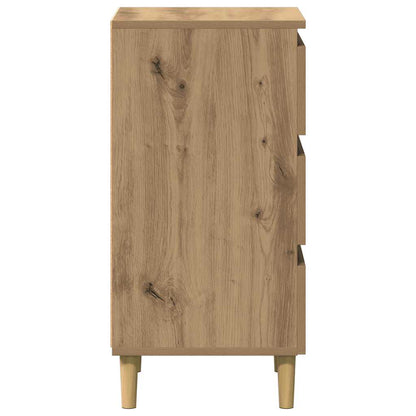 Mesa cabeceira 40x35x69 cm derivados madeira carvalho artisiano